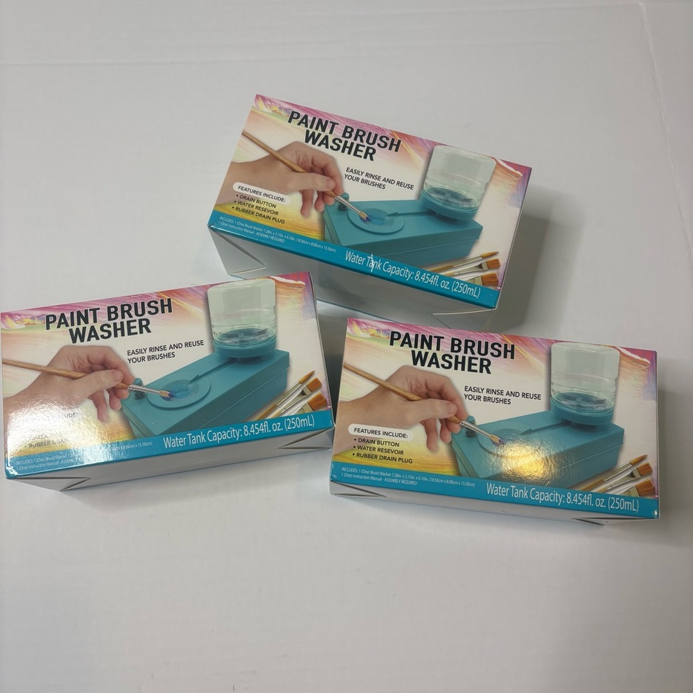 Paint Brush Washer - Blue set of 3